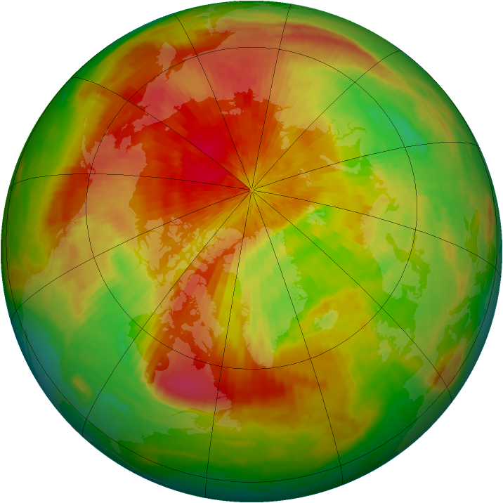 Arctic ozone map for 16 April 2003